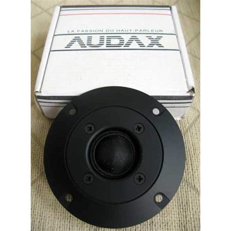 (Also see <b>Audax</b> TW025A1-12X9) The TW025A0 features a solid aluminum faceplate, replaceable voice-coil assembly and very linear response. . Audax soft dome tweeter